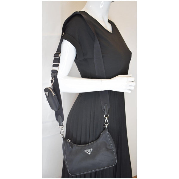 PRADA Re-Edition 2005 Nylon Shoulder Bag Black