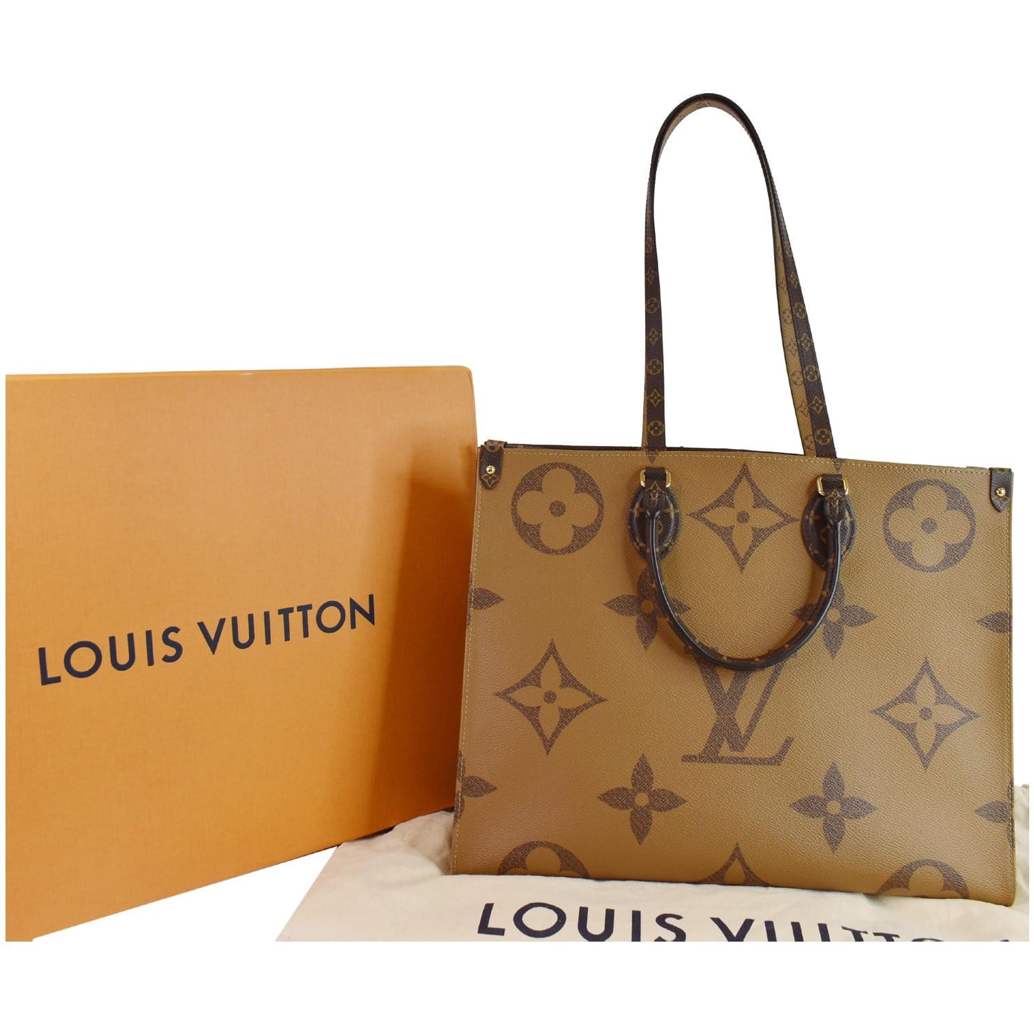 Louis Vuitton Monogram Giant Reverse Canvas Onthego GM Tote For