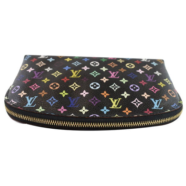 Lv Monogram Multicolor Pochette Cosmetic Pouch zip front