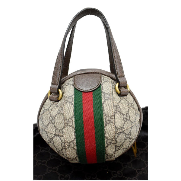 GUCCI Ophidia Mini GG Sphere Top-Handle Canvas Bowler Bag Beige 574794