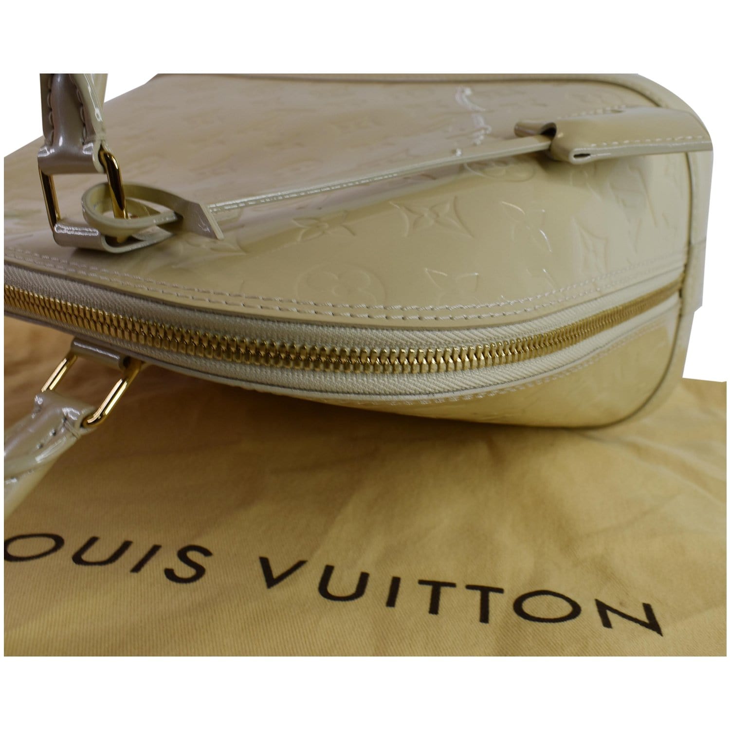 Louis Vuitton Gold Monogram Vernis Alma Bb