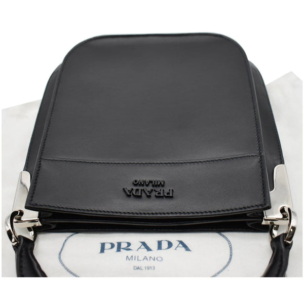 PRADA City Margit 1BC076 Calf Leather Satchel Bag Black