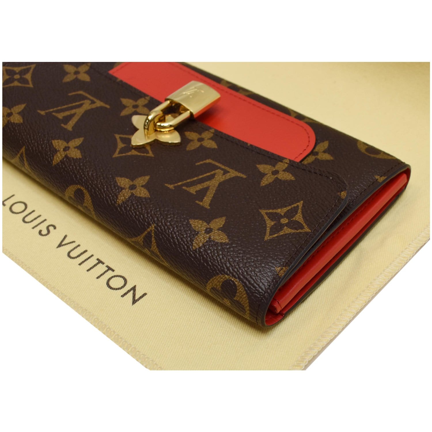 Louis Vuitton - Red Monogram Coated Canvas Flower Wallet
