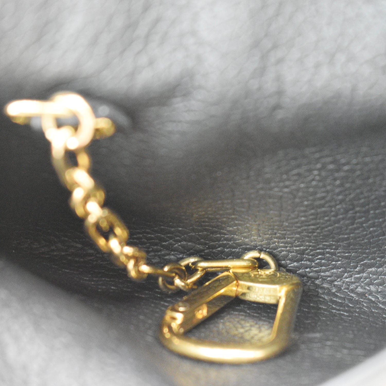 Louis Vuitton Key Pouch Monogram Empreinte Leather Black 1412752