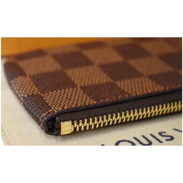 Louis Vuitton Pochette Key Cles Damier Ebene Coin Case - zip corner