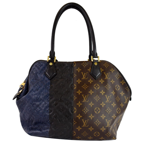 Louis Vuitton Blocks Stripes Monogram Leather Tote Bag blue