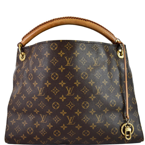 LOUIS VUITTON Artsy MM Monogram Canvas Shoulder Bag Brown