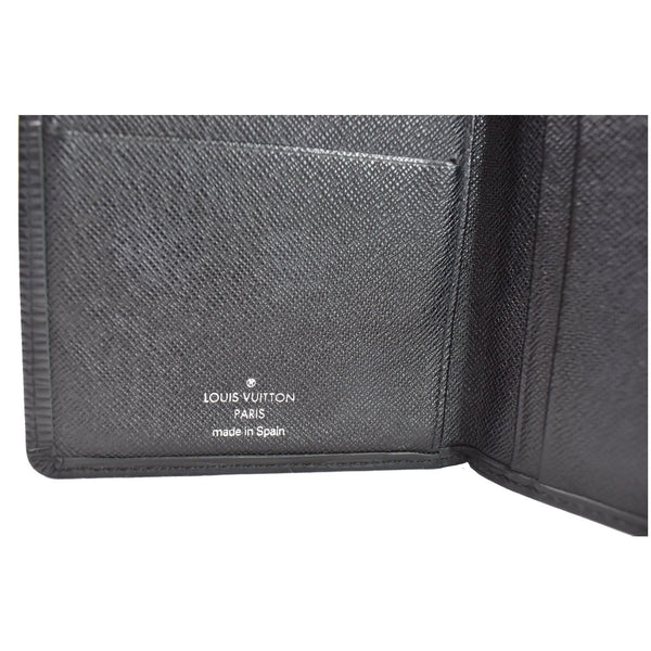 LOUIS VUITTON Passport Holder Epi Leather Wallet Black