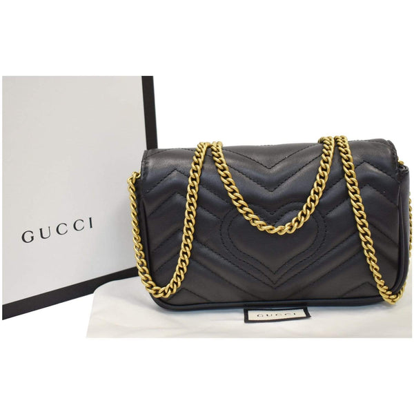 Gucci GG Marmont Super Mini Leather Crossbody Chain bag