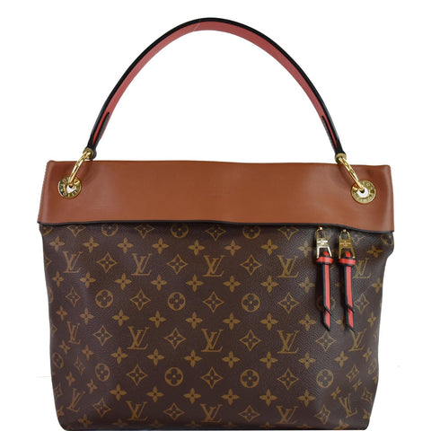 LOUIS VUITTON Tuileries Monogram Canvas Hobo Bag Caramel