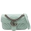 GUCCI GG Marmont Mini Matelasse Leather Crossbody Bag Bright Green 446744