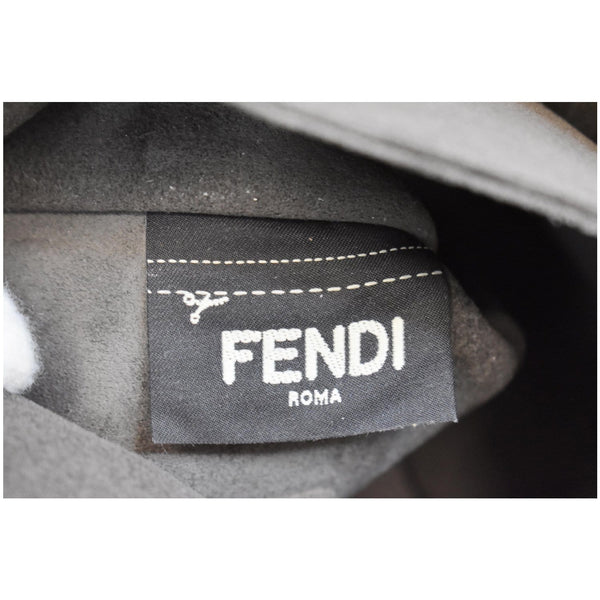 FENDI Mini Kan I Eyes Faces Leather Shoulder Bag Red