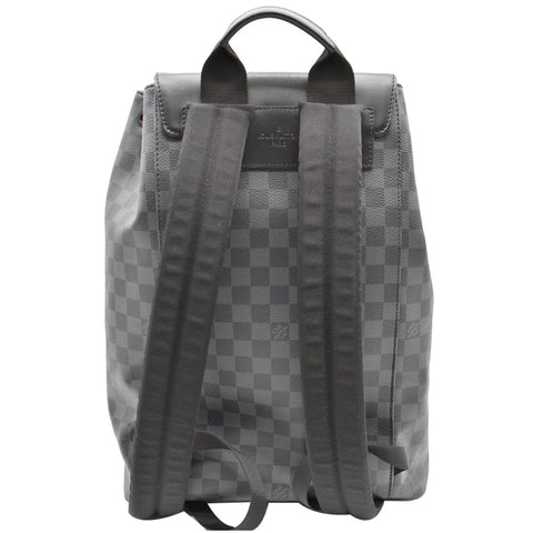 LOUIS VUITTON Utility Damier Graphite Backpack Bag Black