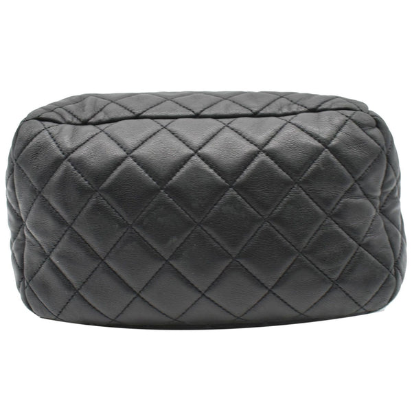 Chanel Drawstring Bucket Quilted Lambskin Leather Bag bottom