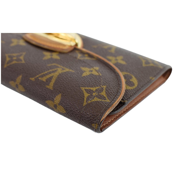Louis Vuitton Eugenie Monogram Canvas Wallet Brown - top corner seams