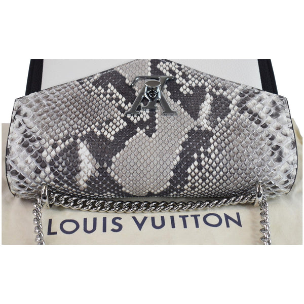 LOUIS VUITTON MyLockme BB Python Leather Crossbody Bag Black