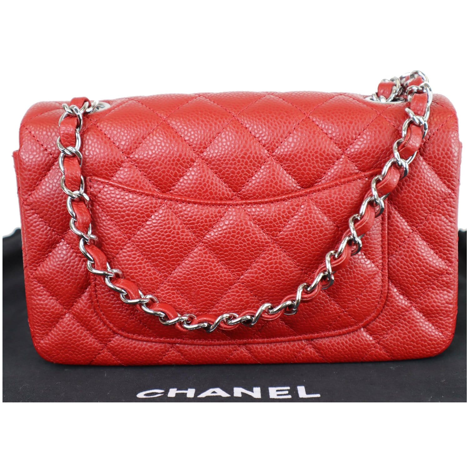 Chanel CHANEL Caviar Skin Drawstring Shoulder Bag Leather Red P14431 – NUIR  VINTAGE