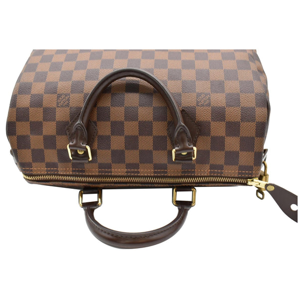 LOUIS VUITTON Speedy 30 Damier Ebene Satchel Bag Brown