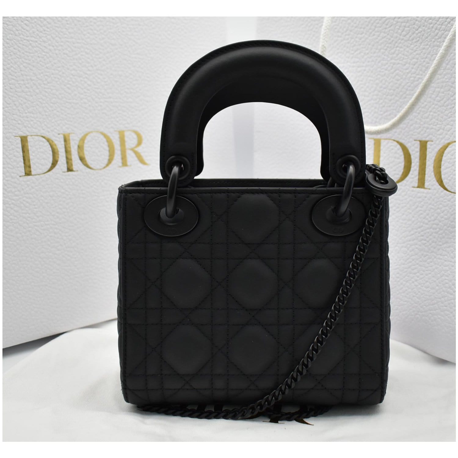 Dior - Lady Dior Clutch in Ultra-Matte Calfskin in Black