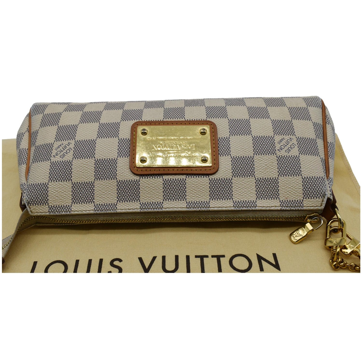 Louis Vuitton Damier Azur Eva Handbag Shoulder Bag N55214 White PVC Leather  Women's LOUIS VUITTON