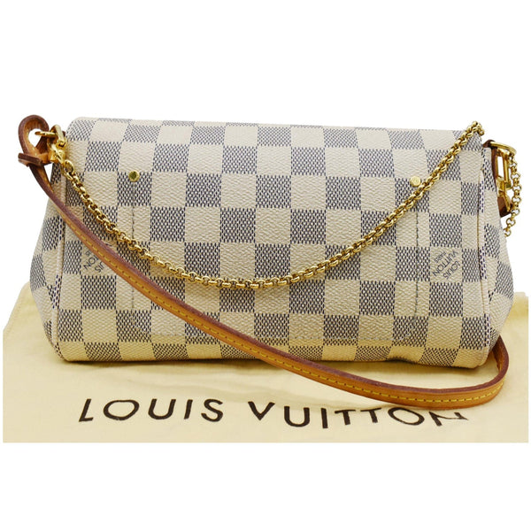 LOUIS VUITTON Favorite PM Damier Azur Crossbody Bag White