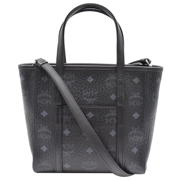 MCM Worldwide Mini Toni Visetos Canvas Tote Bag Black