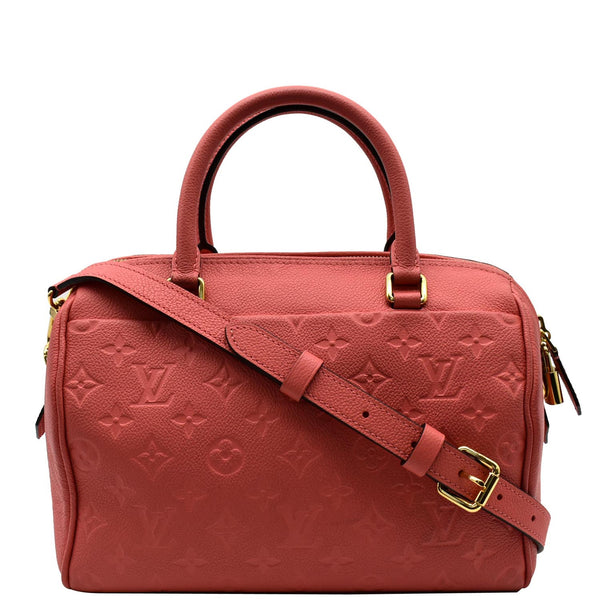 Louis Vuitton Speedy Empreinte 25 Shoulder Bag in Red Leather