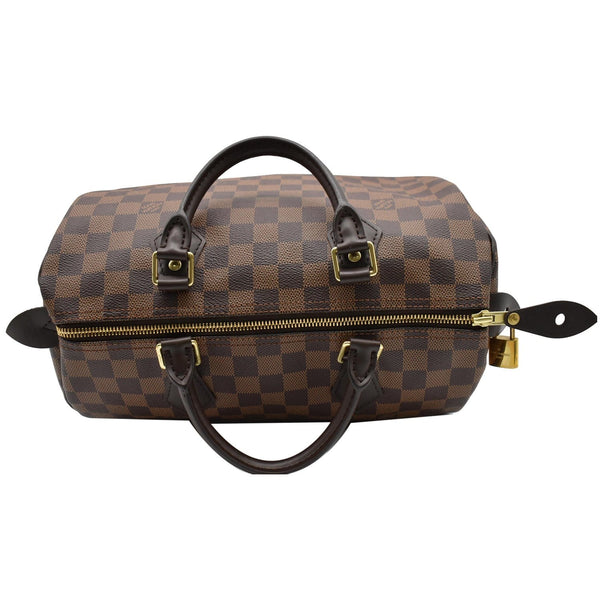 LOUIS VUITTON Speedy 30 Damier Ebene Satchel Bag Brown