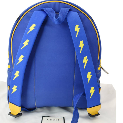 GUCCI Children's Car Nylon Canvas Backpack Bag Blue 580435 - Hot Deals