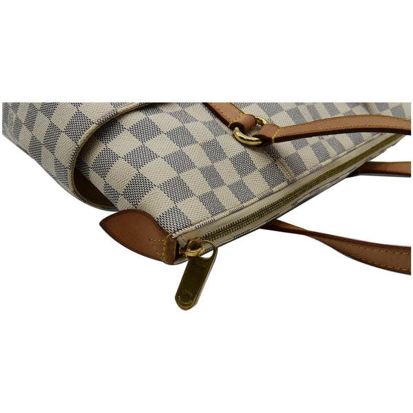 LOUIS VUITTON Totally MM Damier Azur Shoulder Bag White