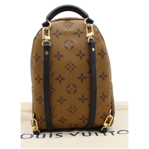 LOUIS VUITTON Palm Springs Mini Monogram Reverse Canvas Backpack Brown