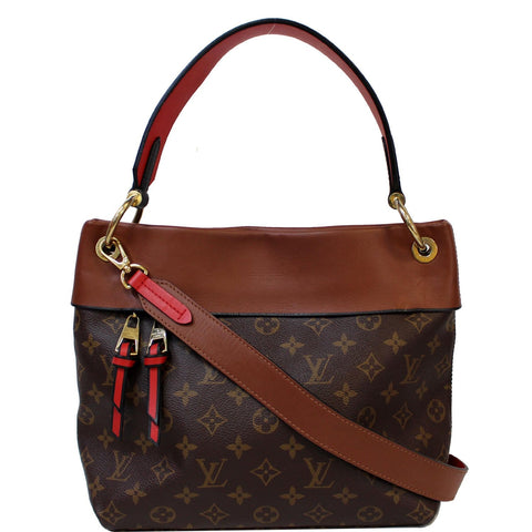 LOUIS VUITTON Tuileries Besace Monogram Canvas Shoulder Bag Caramel