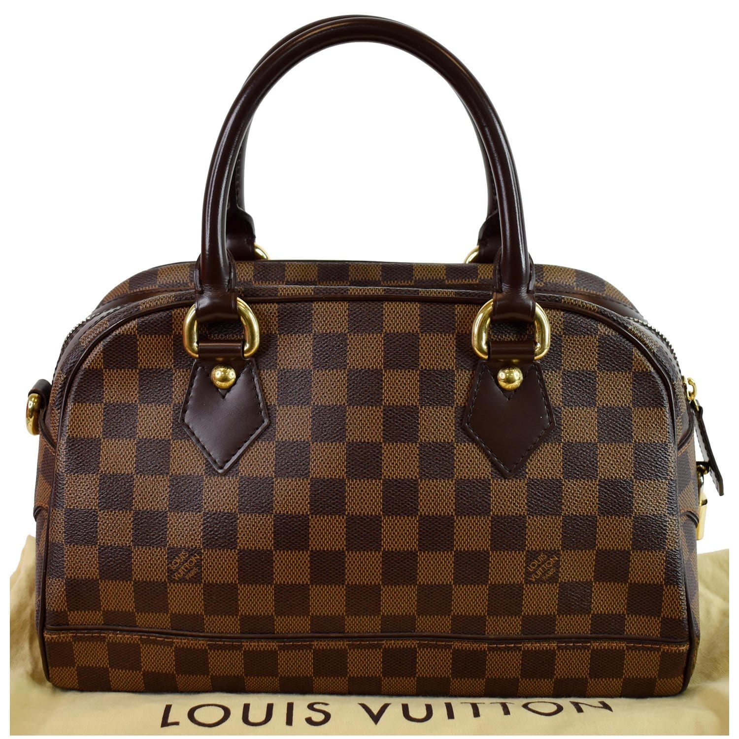 Louis Vuitton Coated Canvas Duomo Shoulder Bag Damier Ebene with Gold  Hardware - Luxury In Reach