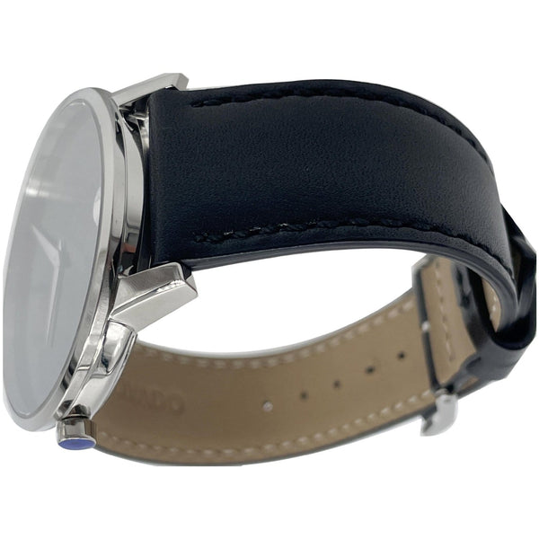 MOVADO Museum Classic Swiss Quartz Leather Watch Black Dial 40MM