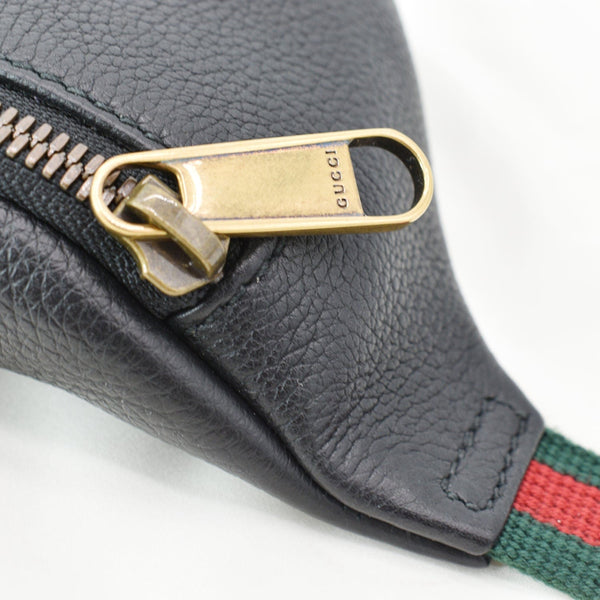 GUCCI Print Grained Calfskin Leather Belt Bag Black | DDH