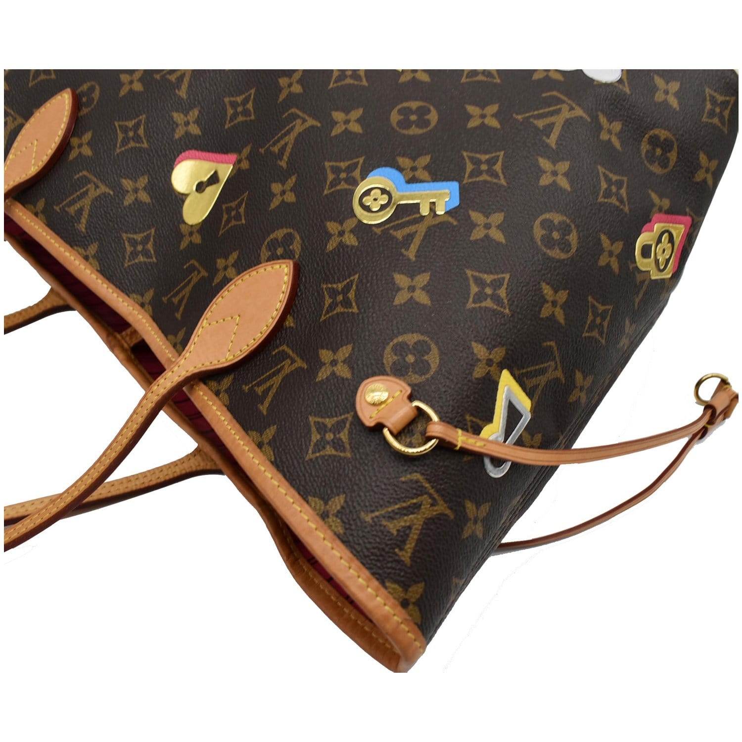 I love my Monogram Louis Vuitton Neverfull MM with Monogram Key Cles and  Leopard…
