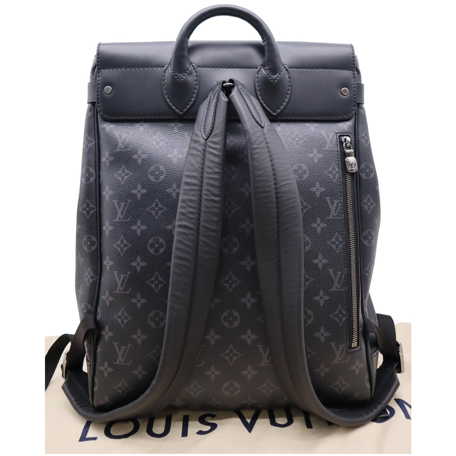 Auth Louis Vuitton Monogram Eclipse Steamer M44052 Men's Backpack