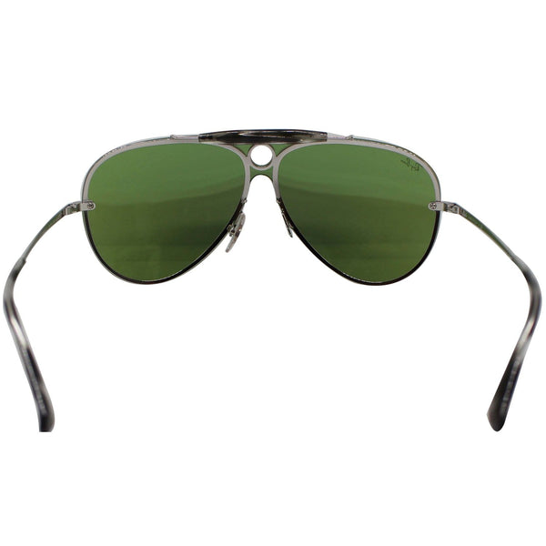 Ray-Ban RB3581N 003/30 Blaze Shooter Sunglasses Green Silver Mirror Lens
