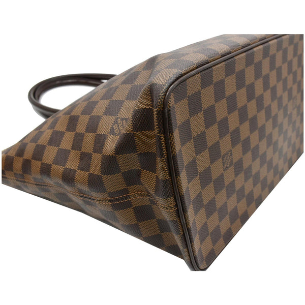 LOUIS VUITTON Saleya MM Damier Ebene Tote Bag Brown