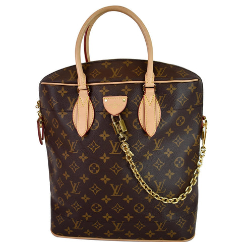 LOUIS VUITTON Carry All MM Monogram Canvas Shoulder Bag Brown