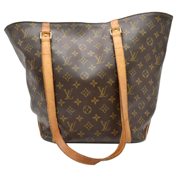 LOUIS VUITTON Sac GM Monogram Canvas Shopping Tote Bag Brown