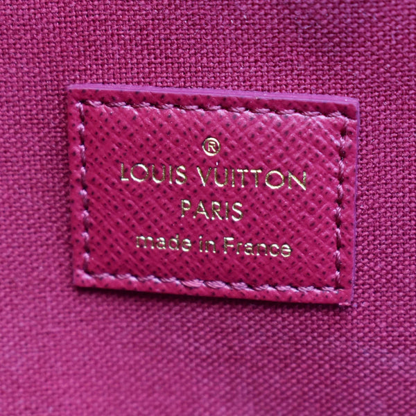 LOUIS VUITTON Felicie Monogram Canvas Pochette Crossbody Bag Brown