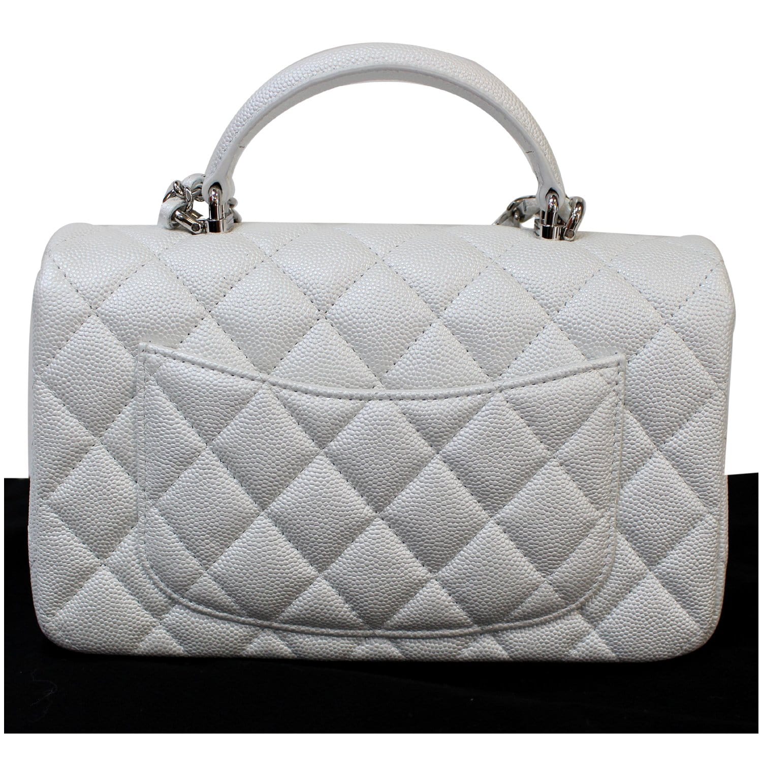 Chanel Mini Light Blue Quilted Caviar Coco Handle by Ann's Fabulous Finds