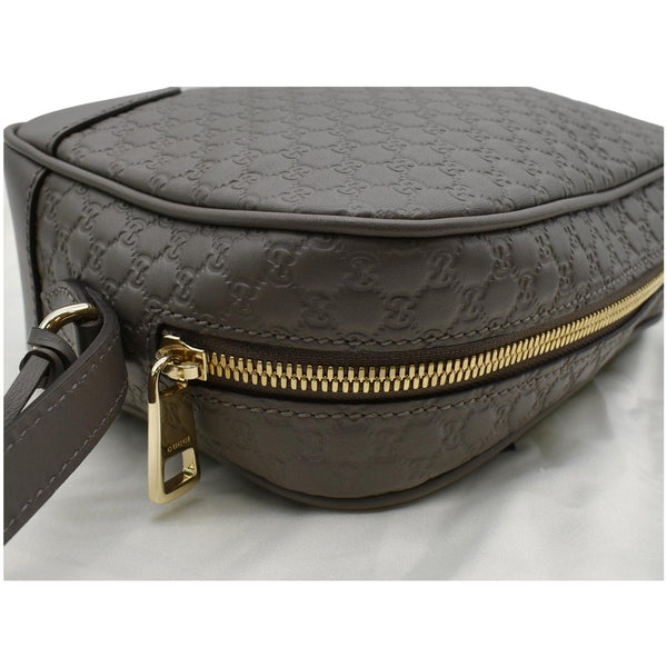 GUCCI Bree Mini GG Guccissima Leather Crossbody Bag Grey 449413