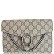 Gucci Dionysus GG Supreme Crossbody Chain Wallet Beige