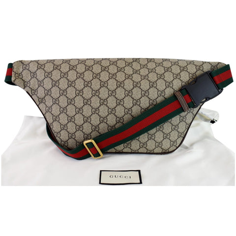 GUCCI Courrier GG Supreme Canvas Belt Waist Bum Bag Beige 529711
