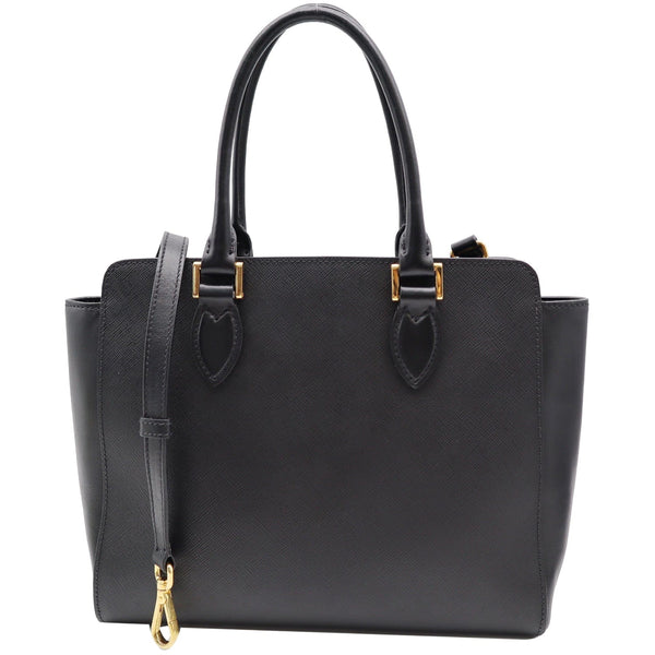 Prada Top Handle Saffiano Leather Tote Crossbody Bag Back