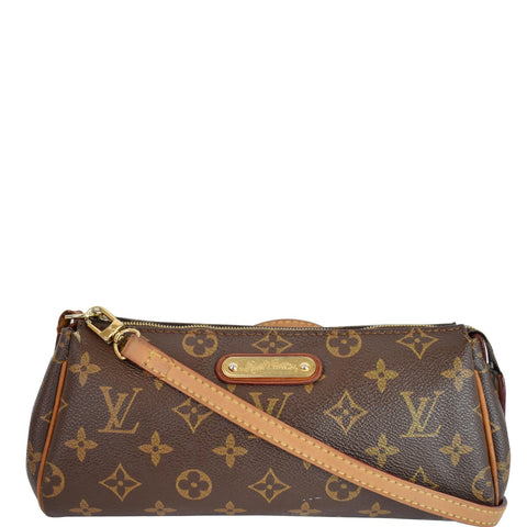 LOUIS VUITTON Pochette Eva Monogram Canvas Crossbody Bag Brown