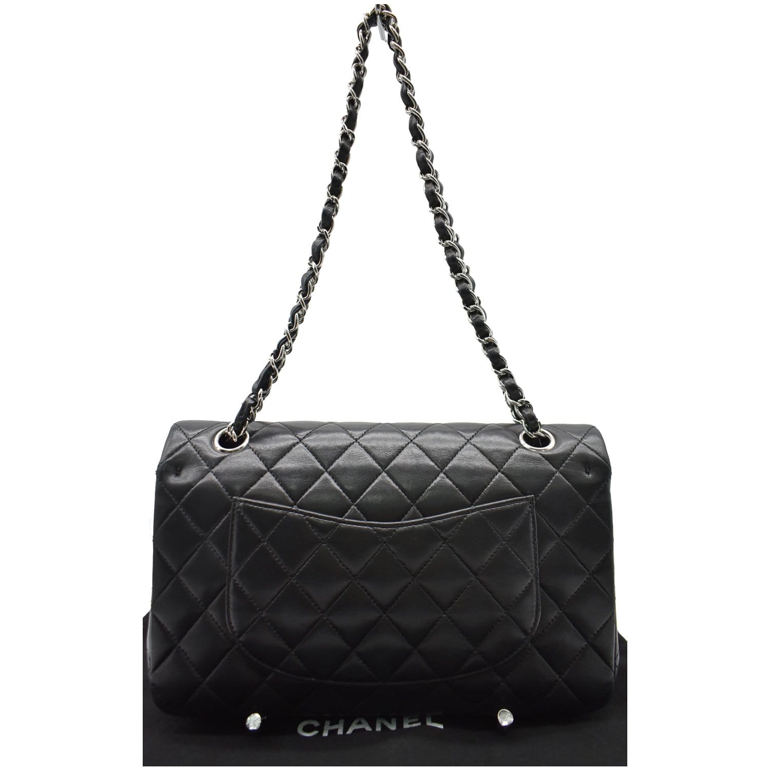 Vintage Chanel 2.55 10.6inch Wide Medium Large Double Flap Black
