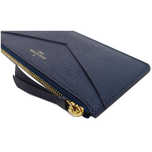 LOUIS VUITTON Leather Zippy Jeanne Insert Wallet Blue